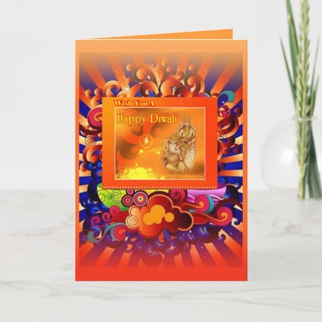 diwali   puja card (Front)