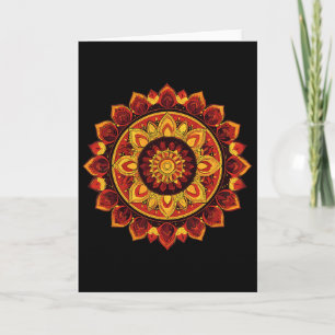 Diwali Rangoli Mandala Lotus Meditation Yoga Card