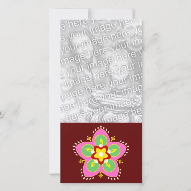diwali rangoli photo card (Front)