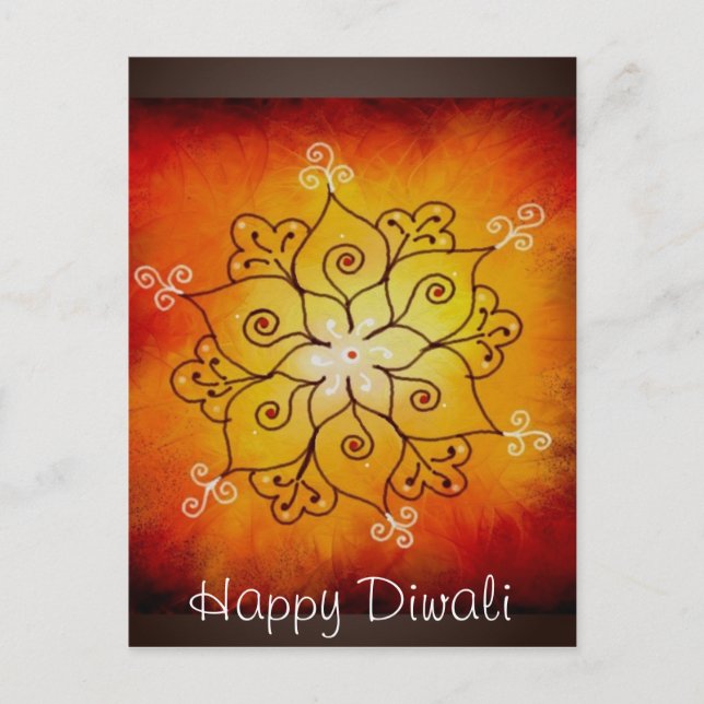 Diwali Rangoli Postcard (Front)