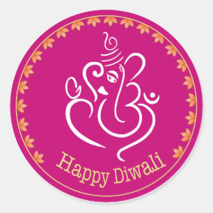 Diwali stickers for gifts and cards pack of 20