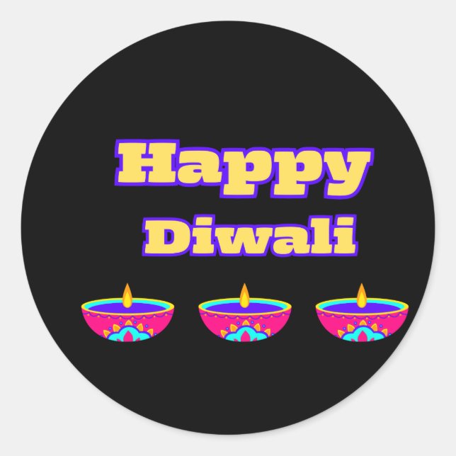 Diwali Stickers ( Happy Diwali) (Front)