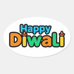 Diwali – The Colourful Festival of Light and Joy Oval Sticker