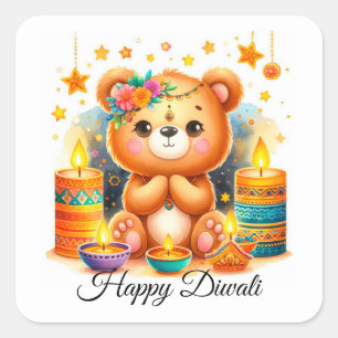 Diwali Vibes Square Sticker