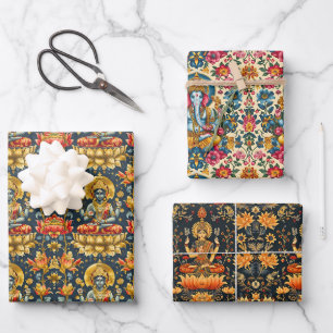 Diwali Wrapping Paper, Hindu Religious Gift Wrap