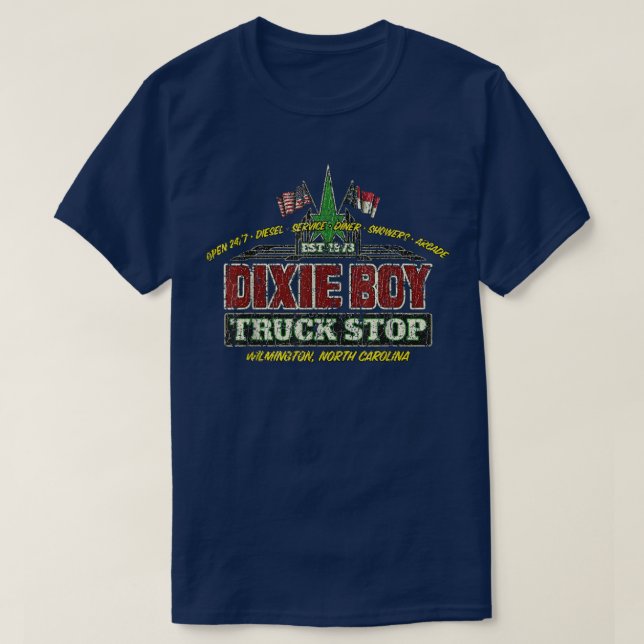 Dixie Boy Truck Stop Vintage  T-Shirt (Design Front)