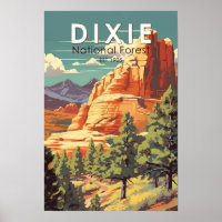 Dixie National Forest Utah Travel Art Vintage