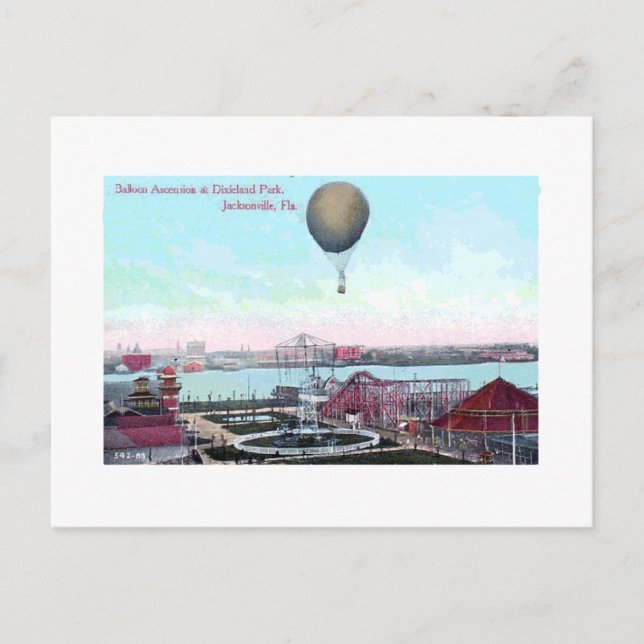 Dixieland Park Jacksonville Fl vintage Postcard (Front)