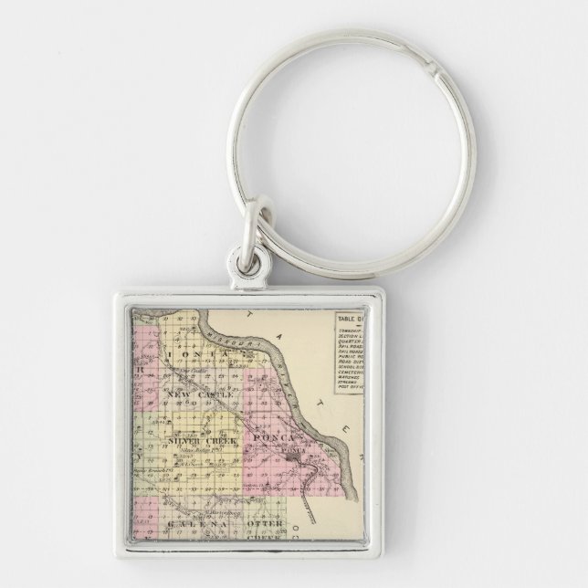 Dixon County, Nebraska Key Ring (Front)