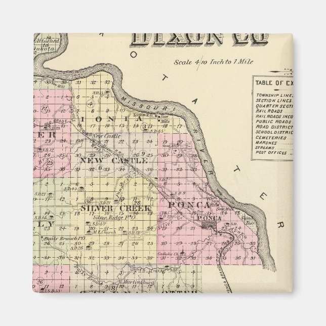 Dixon County, Nebraska Magnet (Front)