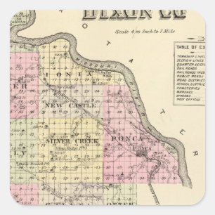 Dixon County, Nebraska Square Sticker