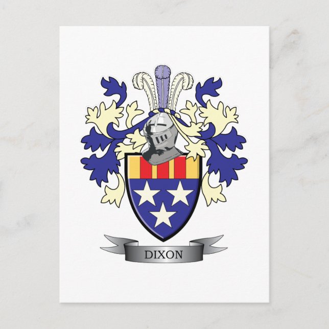 Dixon Family Crest Coat of Arms Postcard (Front)