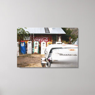 Dixon, New Mexico, United States. Vintage car Canvas Print