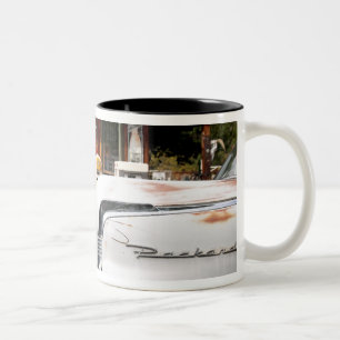 Dixon, New Mexico, United States. Vintage car Two-Tone Coffee Mug