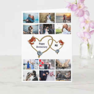 DIY 12 photo   beach rope knot anniversary couples Card