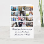 DIY 12 photo | wedding anniversary couples special Card<br><div class="desc">An easy to personalise 12 photo collage is set on a white background that has templates for your personalised wording. Ideal for all couples,  whether you are celebrating your engagement,  anniversary,  wedding or birthday.</div>