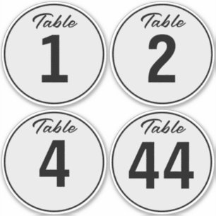 DIY 4" Any Colour Vinyl Record Table Number