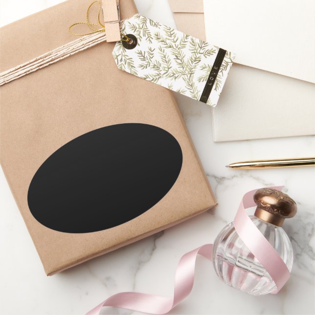 DIY Add Image Text Or Logo To Make Your Own Design Oval Sticker (Gifting)