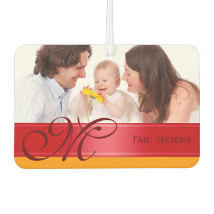 DIY - Add your own photo, name and monogram Car Air Freshener