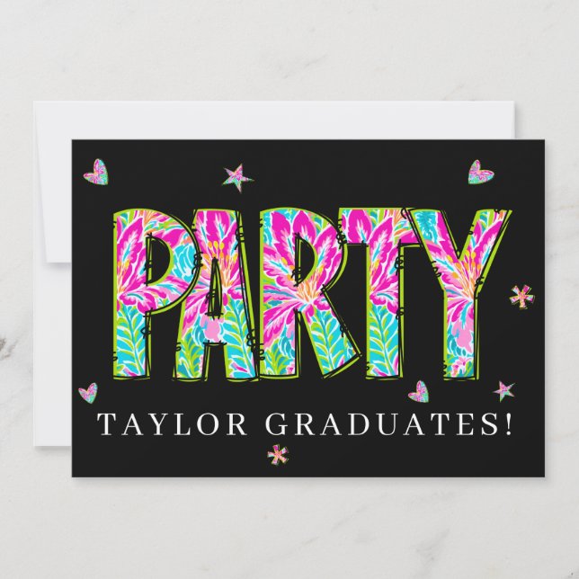 * DIY Any PARTY Invite Doodle  Event Graduate (Front)