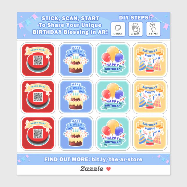 DIY-AR Story Sticker (Birthday) (Sheet)