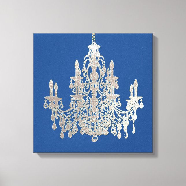 DIY Background/Faux Silver Chandelier Canvas Print (Front)