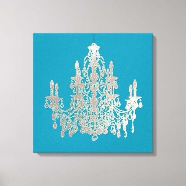 DIY Background/Faux Silver Chandelier Canvas Print (Front)