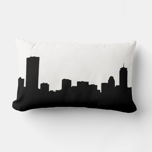 DIY BG Boston Skyline Silhouette Lumbar Cushion (Front)