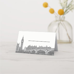 DIY BG London Skyline Escort Cards