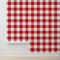 DIY Bkgrnd Colour Buffalo Check Plaid #1 White Red