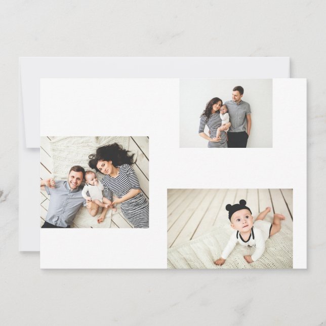 DIY Blank 3 photo 5x7 Photo Collage Template (Front)