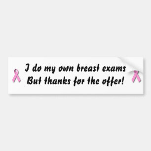 DIY Breast Exam Bumper Sticker