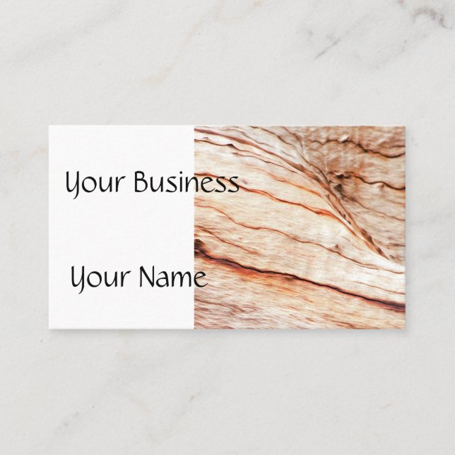 DIY Business Card Wood Texture (Front)