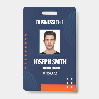 DIY Business Custom Modern Employee Photo ID Badge