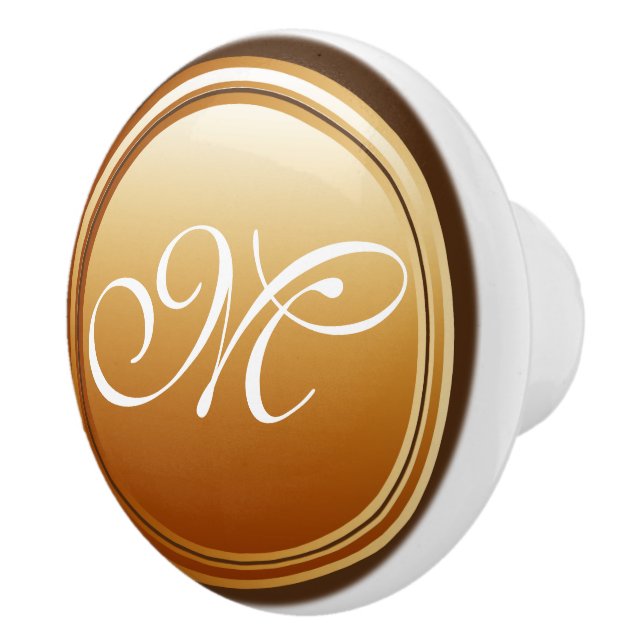 DIY Button - Customise your monogram & ideas Ceramic Knob (Right)
