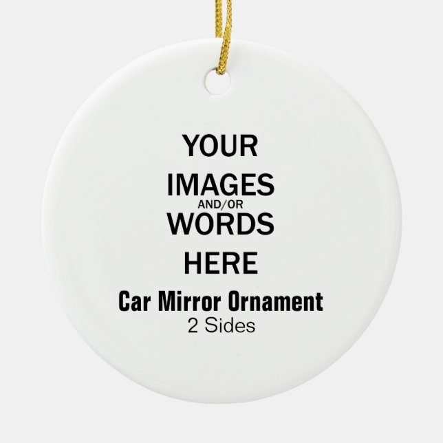 DIY - Car Mirror Ornament (2 Sides) (Front)