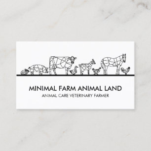 DIY Chicken Duck Cow Pig Family Farm Business Card