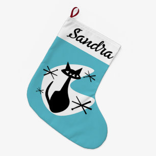 DIY Christmas Stocking - Atomic Age Cat Starburst 