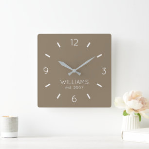 DIY Clock Custom Colour, Name, Text