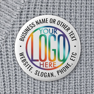 DIY Color   Your Business Logo Promotional Round 6 Cm Round Badge
