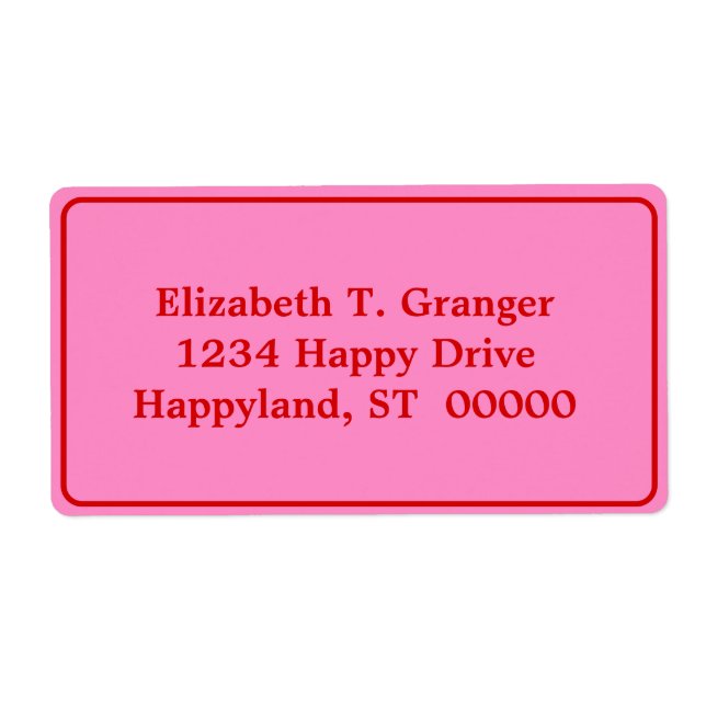 DIY Colors Framed Pink #3 Red (Front)