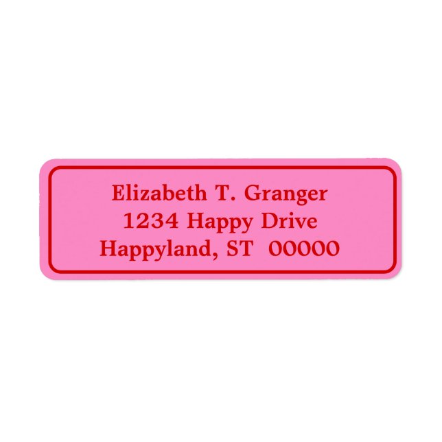 DIY Colors Framed Pink #3 Red (Front)