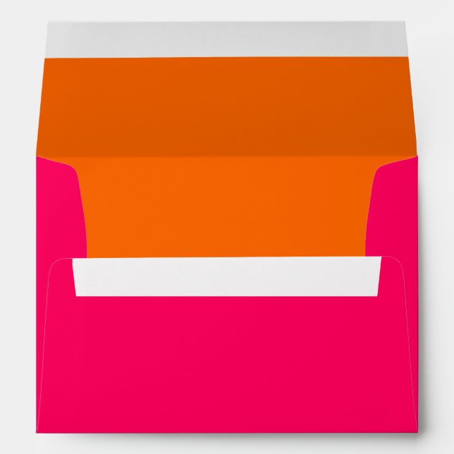 DIY Colors Raspberry Pink Orange  Envelope (Back (Bottom))