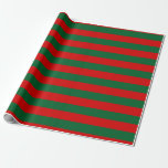DIY Colour 2” Preppy Stripe Forest Green Red  Wrapping Paper<br><div class="desc">Large 2 inch Stripes Pattern - DIY Choose Your On Colours for Stripe AND Background,  initial colours: Red Stripe,  Forest Green Background ===========
 
 You can customise this with your own text and / or images to make this your own unique one-of-a-kind design.</div>