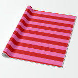 DIY Colour 2” Preppy Stripe Hot Pink Red Wrapping Paper<br><div class="desc">Large 2 inch Stripes Pattern - DIY Choose Your On Colours for Stripe AND Background,  initial colours: Red Stripe,  Hot Pink Background ==========

 You can customise this with your own text and / or images to make this your own unique one-of-a-kind design.</div>