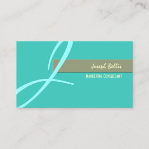 DIY Colour, Monogram Duo Tone Business Card