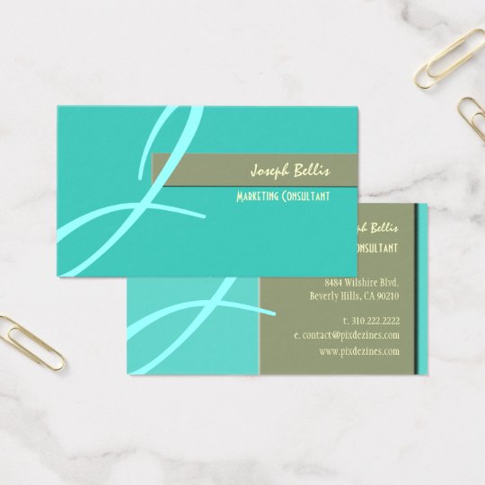 DIY Colour, Monogram Duo Tone Business Card