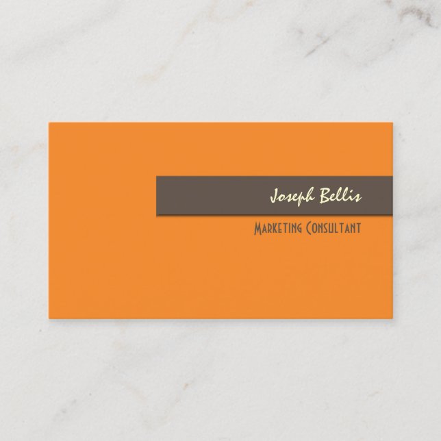 DIY colour/Orange+Brown Business Card (Front)