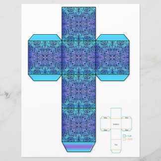 DIY-colourful trendy doodle design box Template