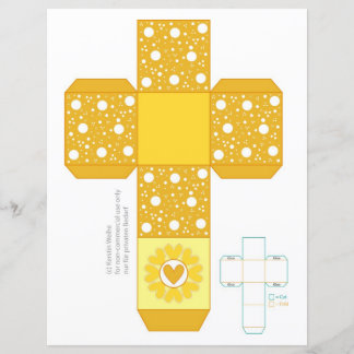 DIY-colourful trendy heart and dot box Template